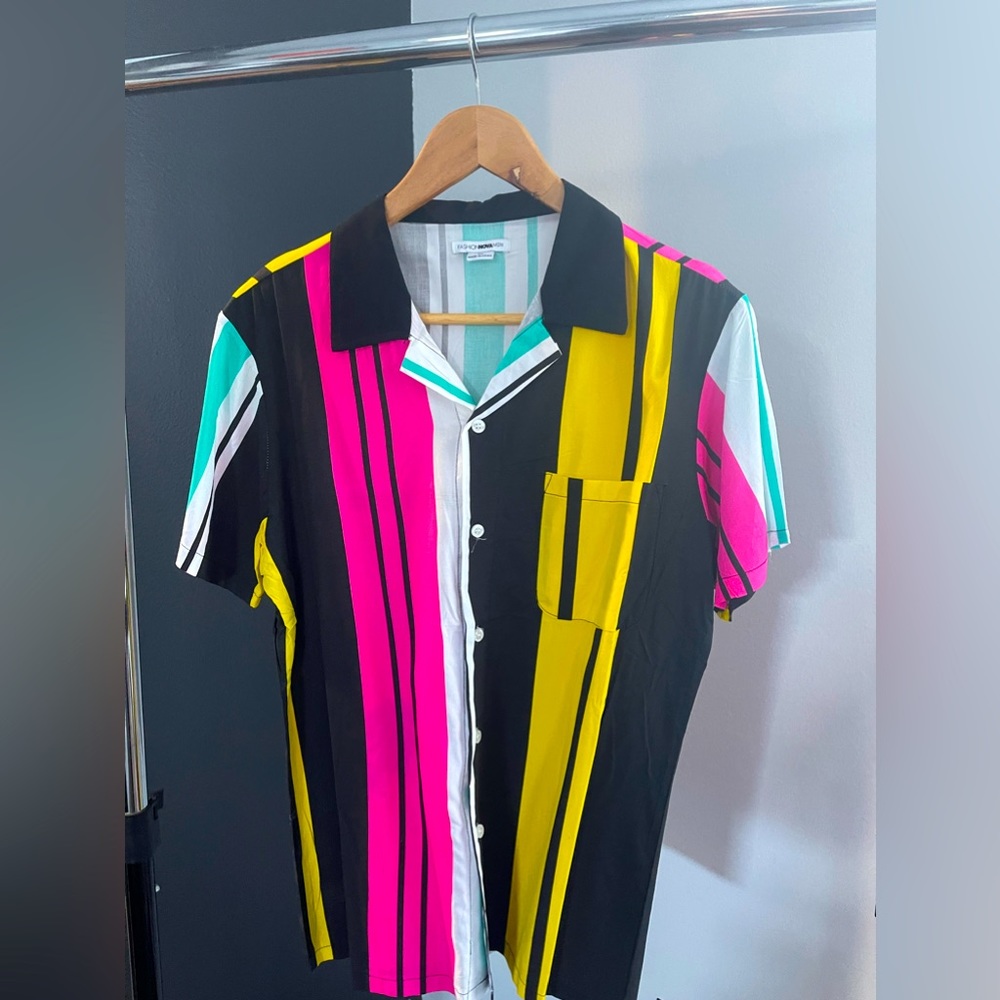 Striped Colorful Short Sleeve Shirt